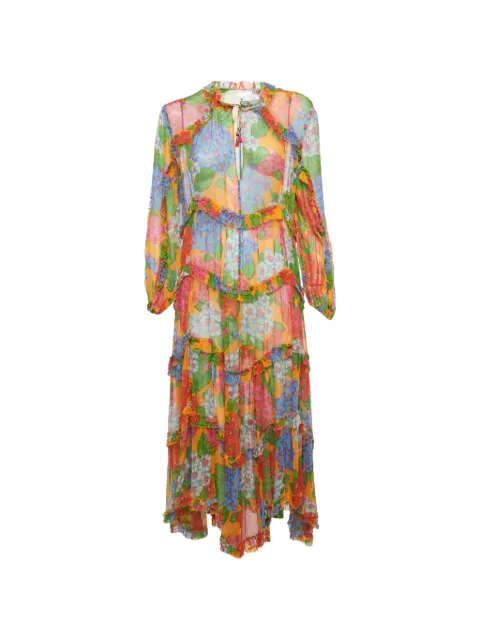 ZIMMERMANN floral-print ruffled maxi dress