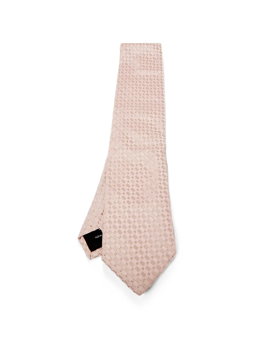 S.T. Dupont check pattern silk tie - Rosa
