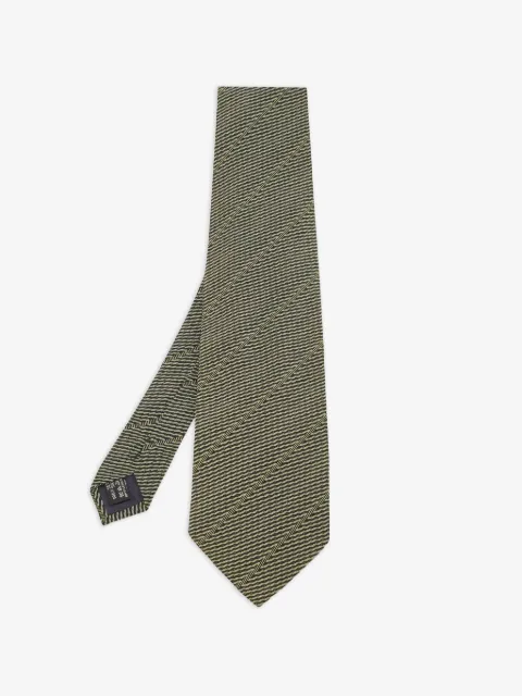 Giorgio Armani Pre-Owned corbata de seda con rayas diagonales estampadas