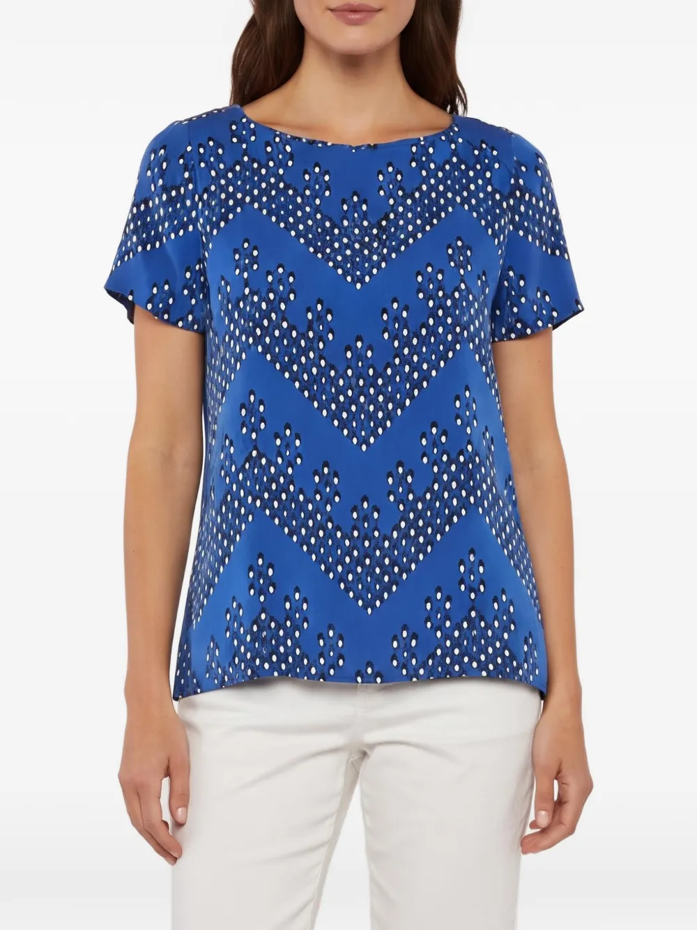 DVF Diane von Furstenberg Bluse mit Print - Blau