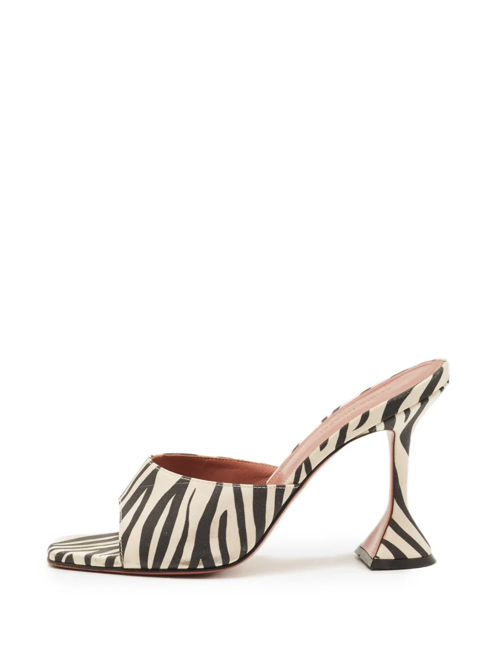 Amina Muaddi Lupita zebra-print sandals - Neutrals