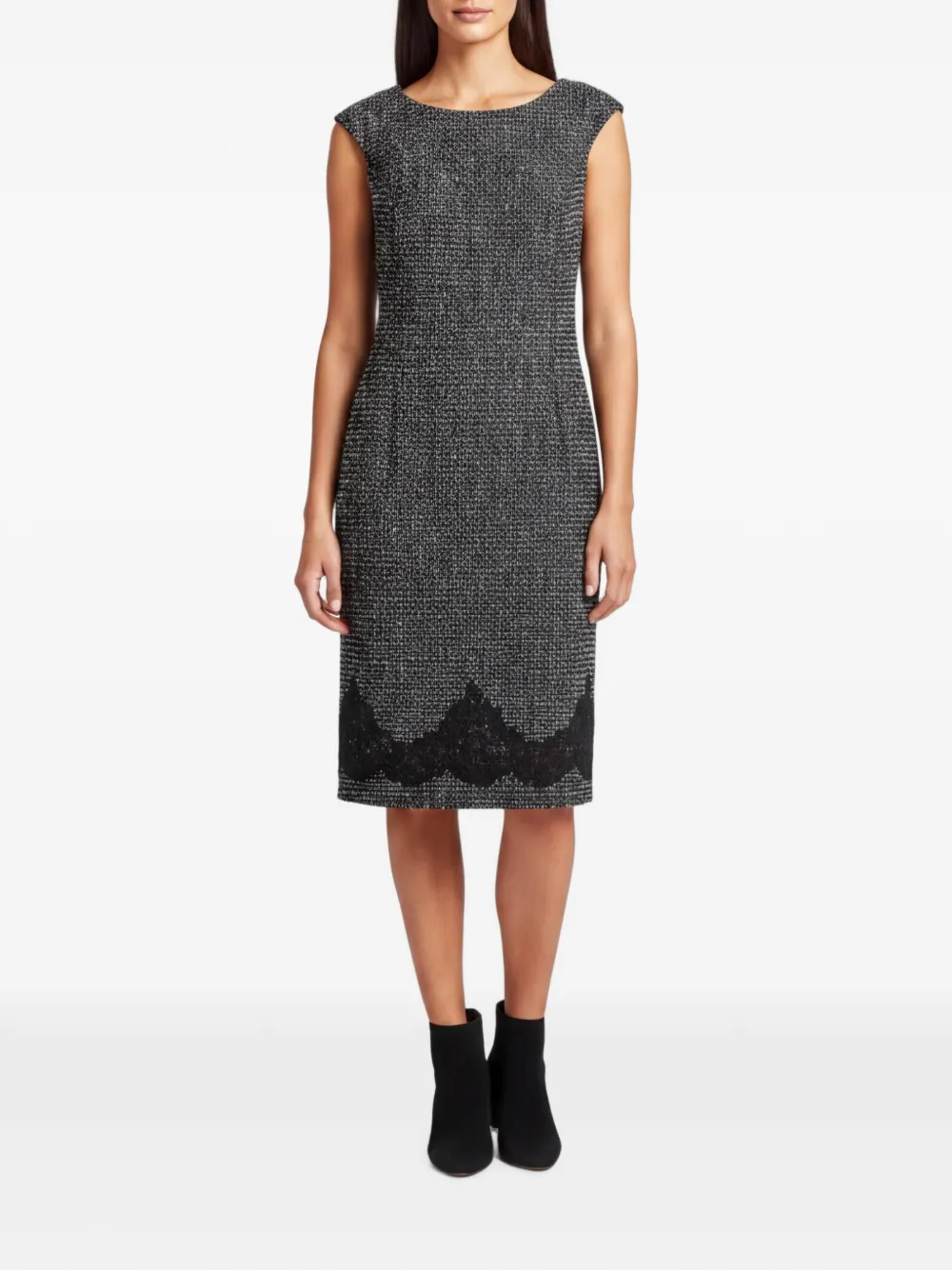 Off-White Pre-Owned lace-trim sleeveless dress - Nero