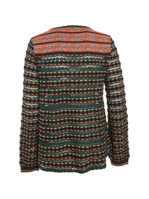 M Missoni Vintage sweater i pointelle-strik med blomstermærke
