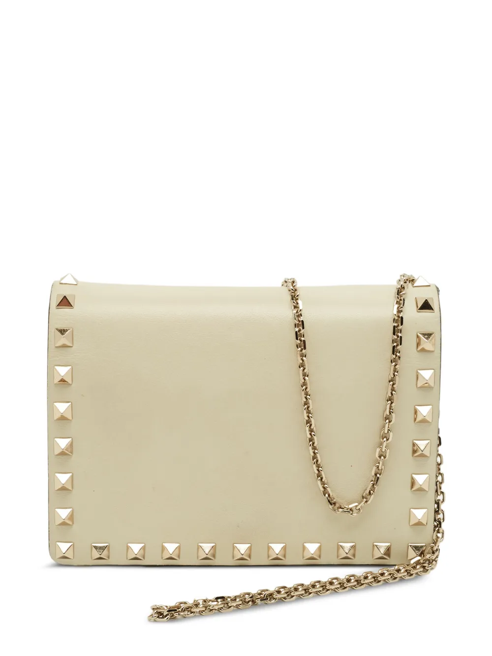 Valentino Garavani Pre-Owned mini Rockstud flap cross body bag - Toni neutri