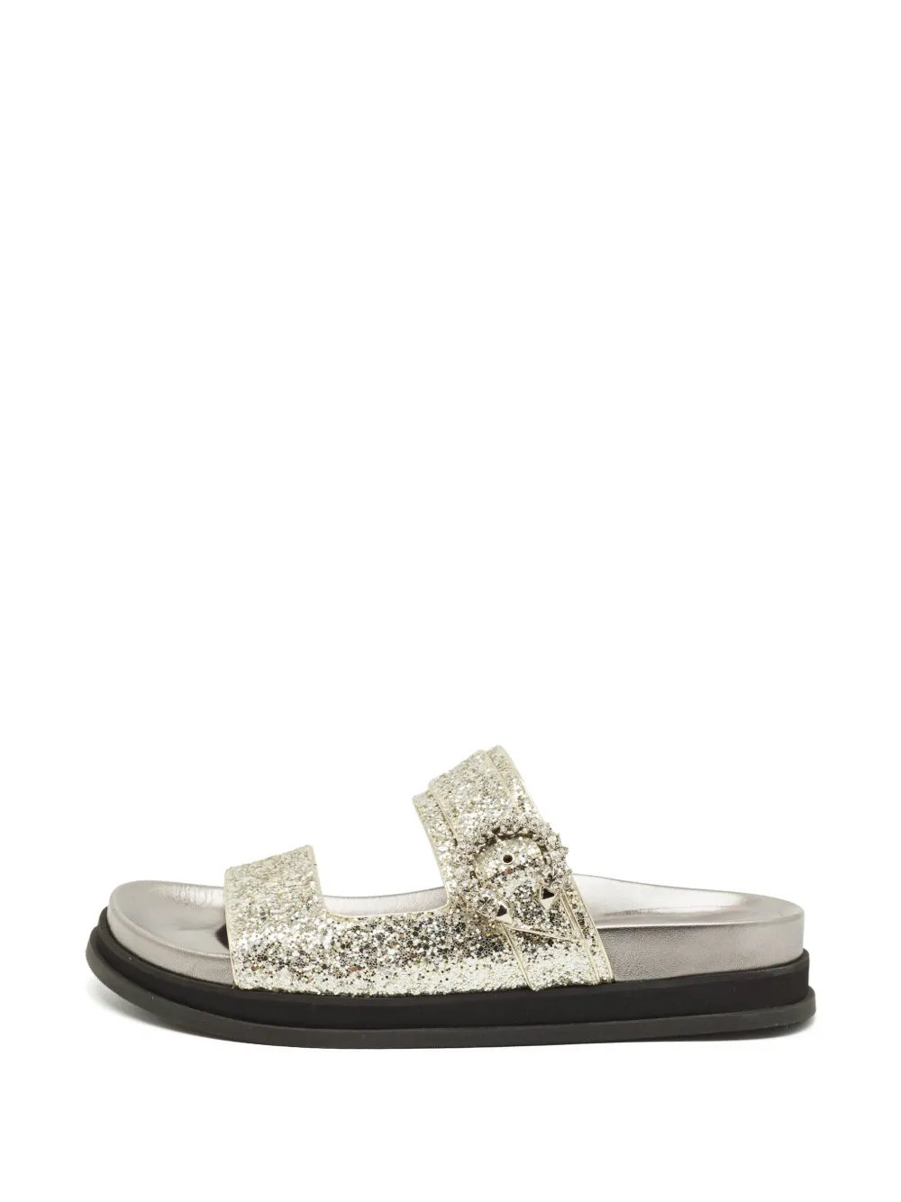 Jimmy Choo Pre-Owned Marga crystal-embellished sandals - Silber