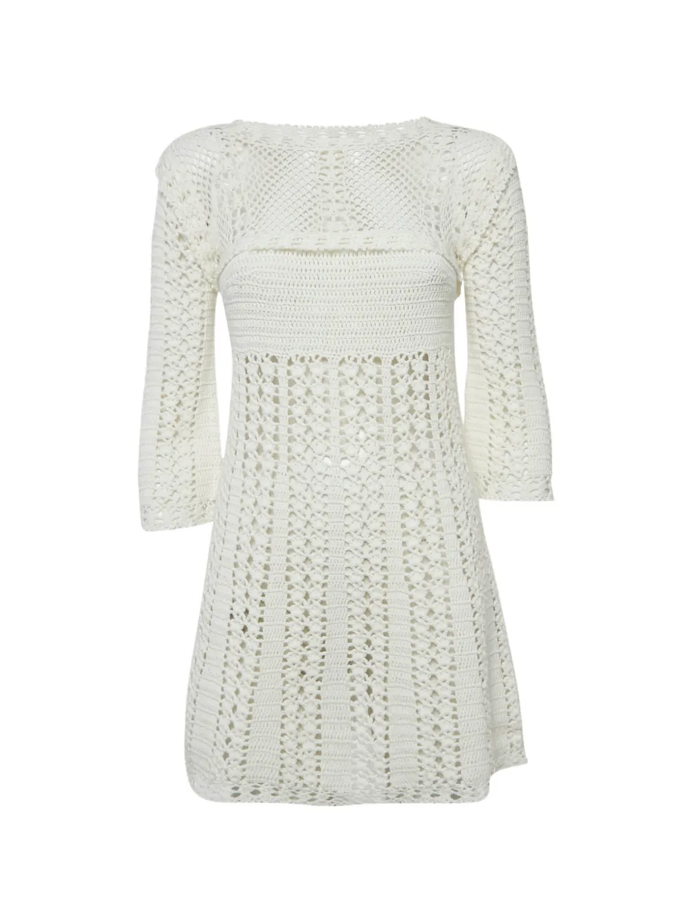 Elisabetta Franchi long-sleeves mini dress - Weiß