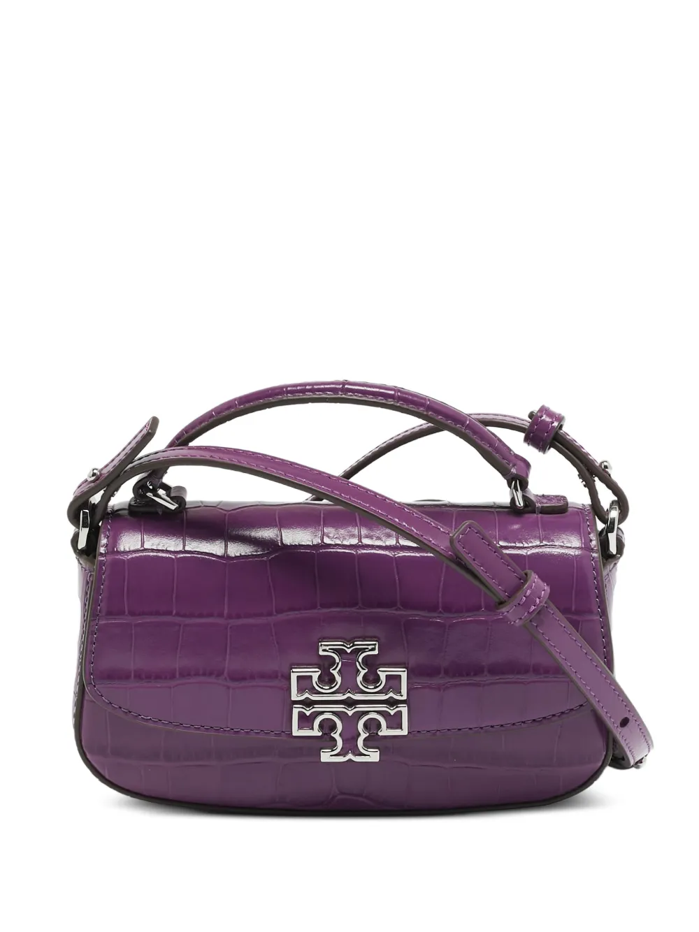 Tory Burch Britten croc-embossed tote bag - Violett