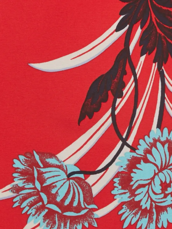dvf red floral dress DVF - Red Julian Wrap Dress