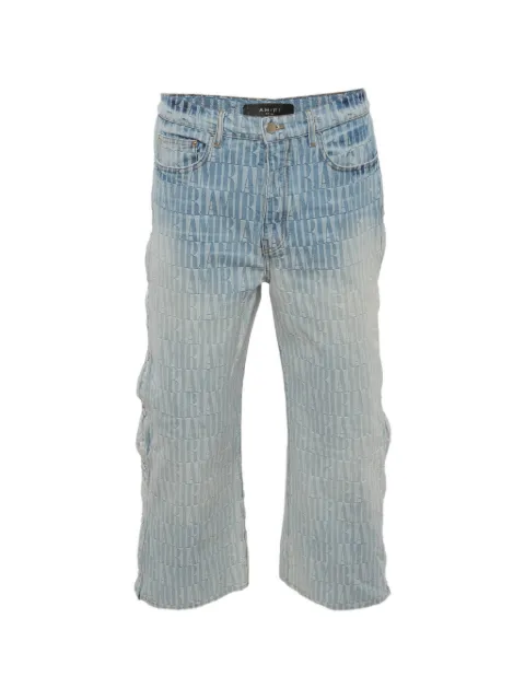 AMIRI logo-jacquard snap-off jeans