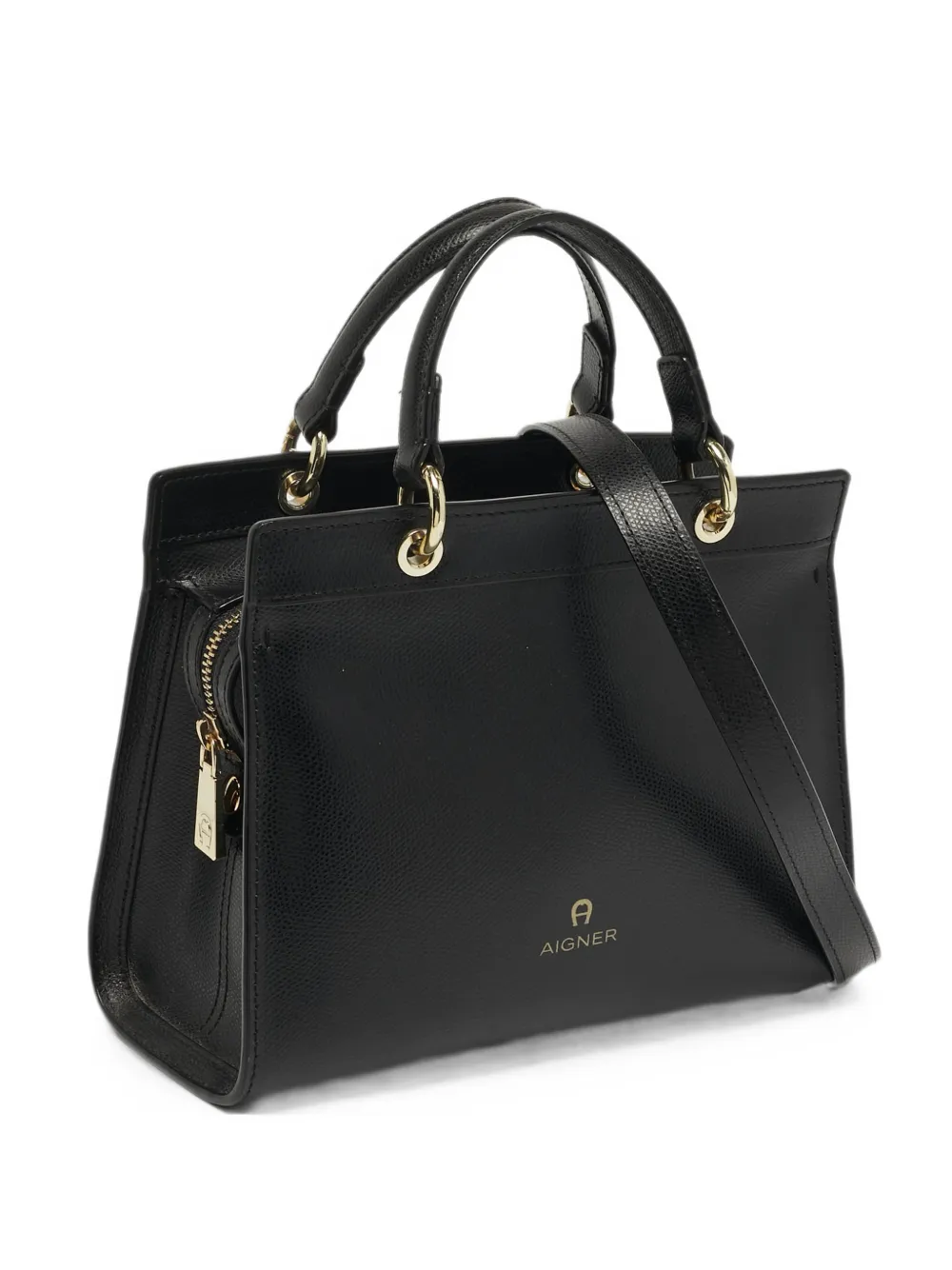 Aigner Vintage Carol leather tote bag - Black