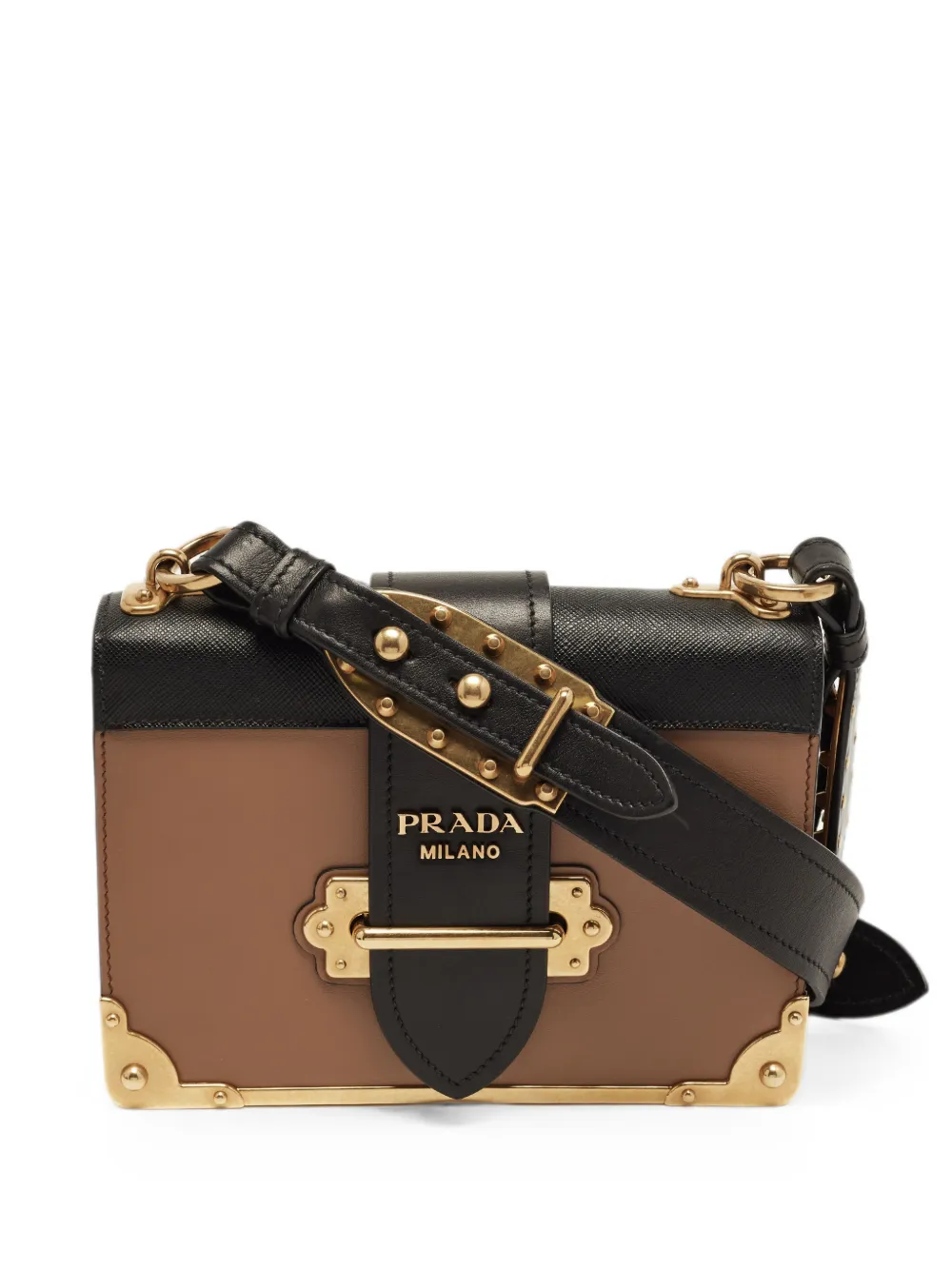 Prada Pre-Owned Cahier leather shoulder bag - Toni neutri