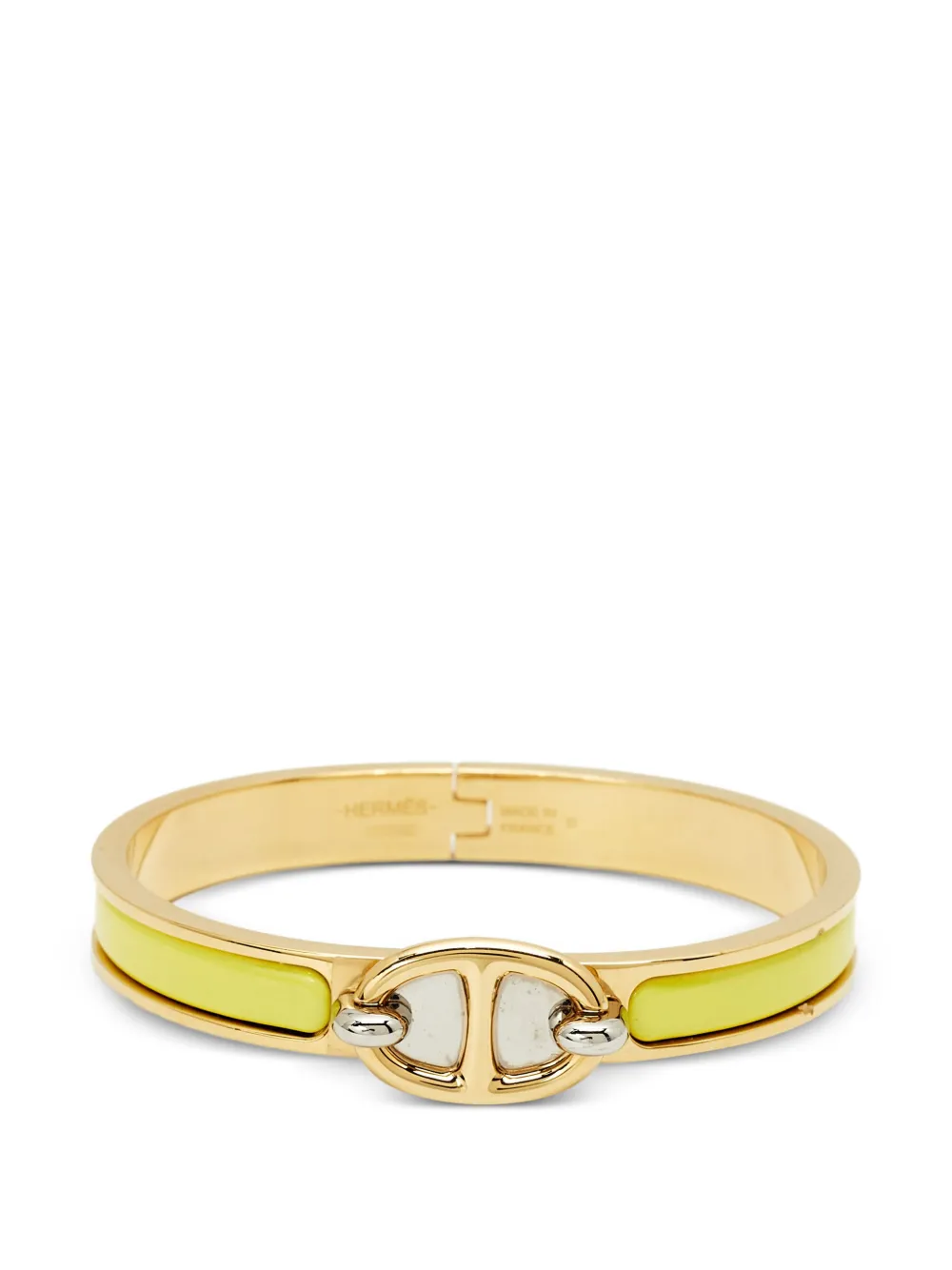 Hermès Pre-Owned Mini Clic Chaine d’Ancre enamel bracelet - Oro