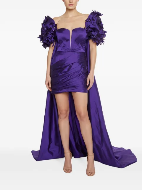 SOPHIE COUTURE draped petaled mini dress