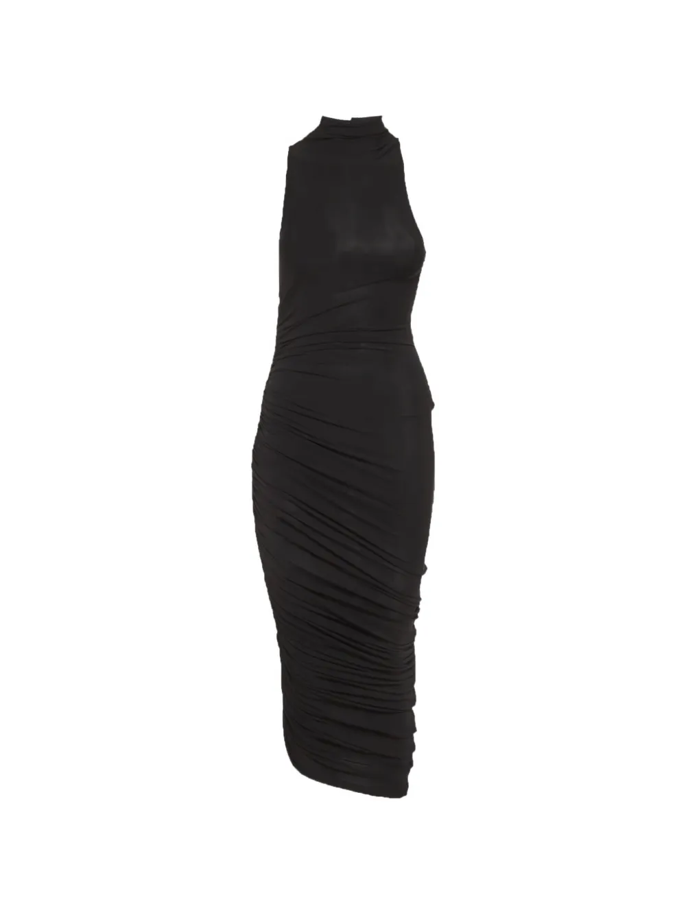 Jacquemus Pre-Owned La Robe Piazza ruched midi dress - Nero