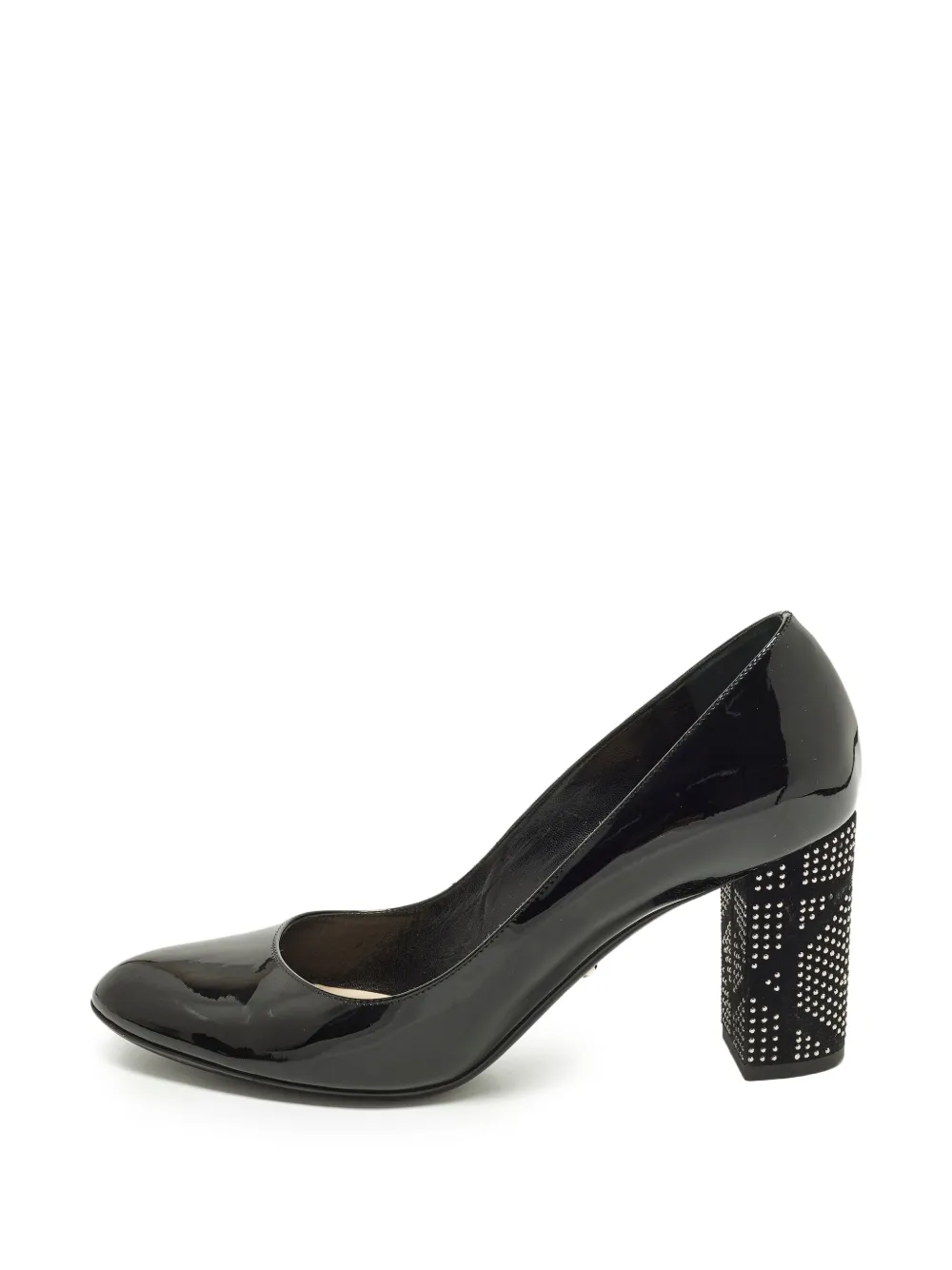 Christian Dior Pre-Owned stud-embellished block-heel pumps - Black