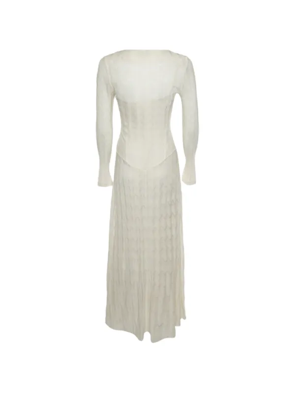 missoni crochet knit maxi dress Pleated striped crochet-knit maxi dress - multi
