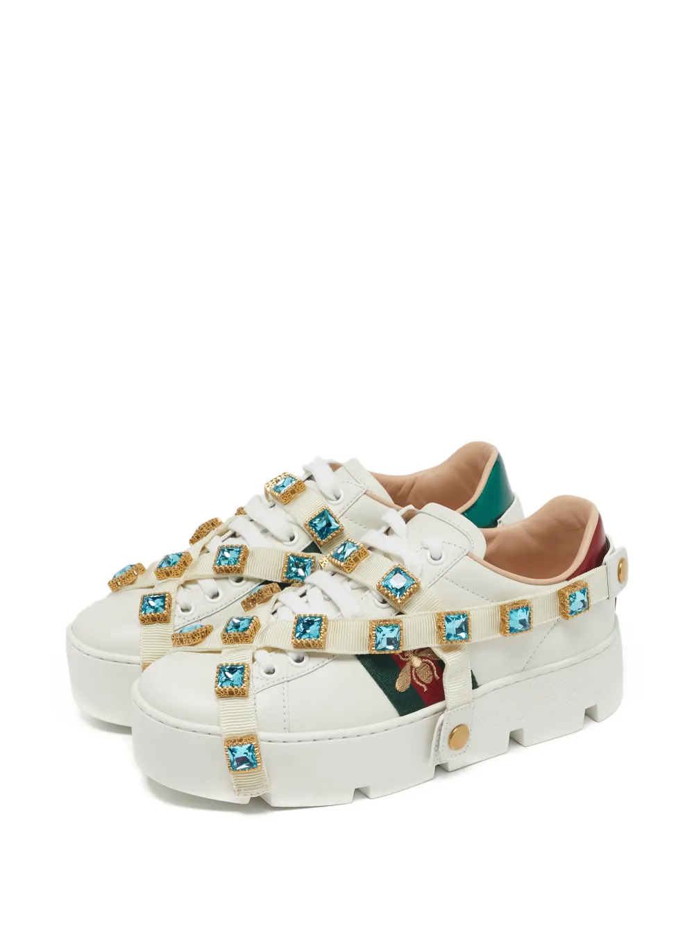 Gucci Pre-Owned フラッシュトレック ビジュートリム スニーカー