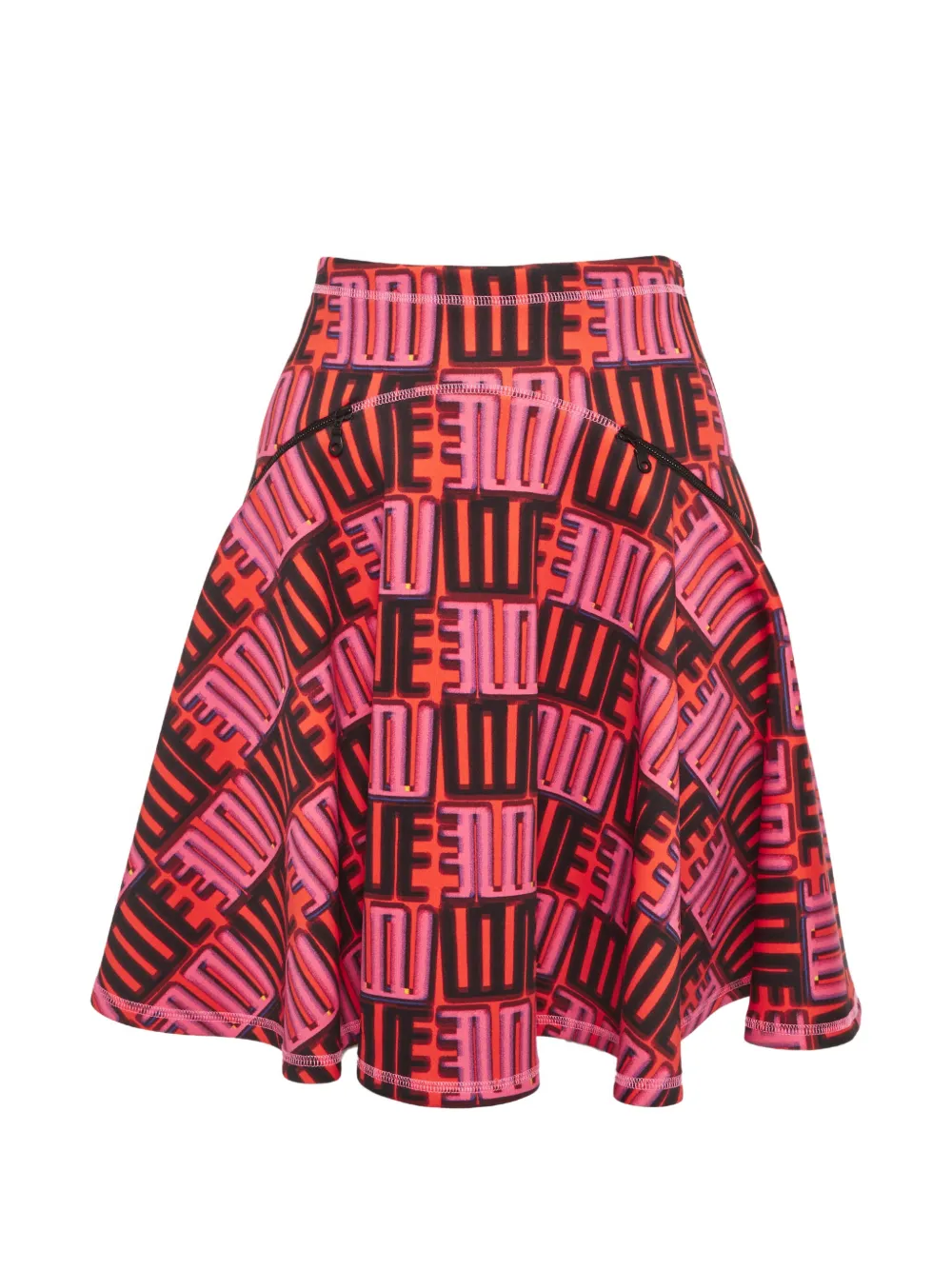 Kenzo Pre-Owned love-print flared mini skirt - Rosa