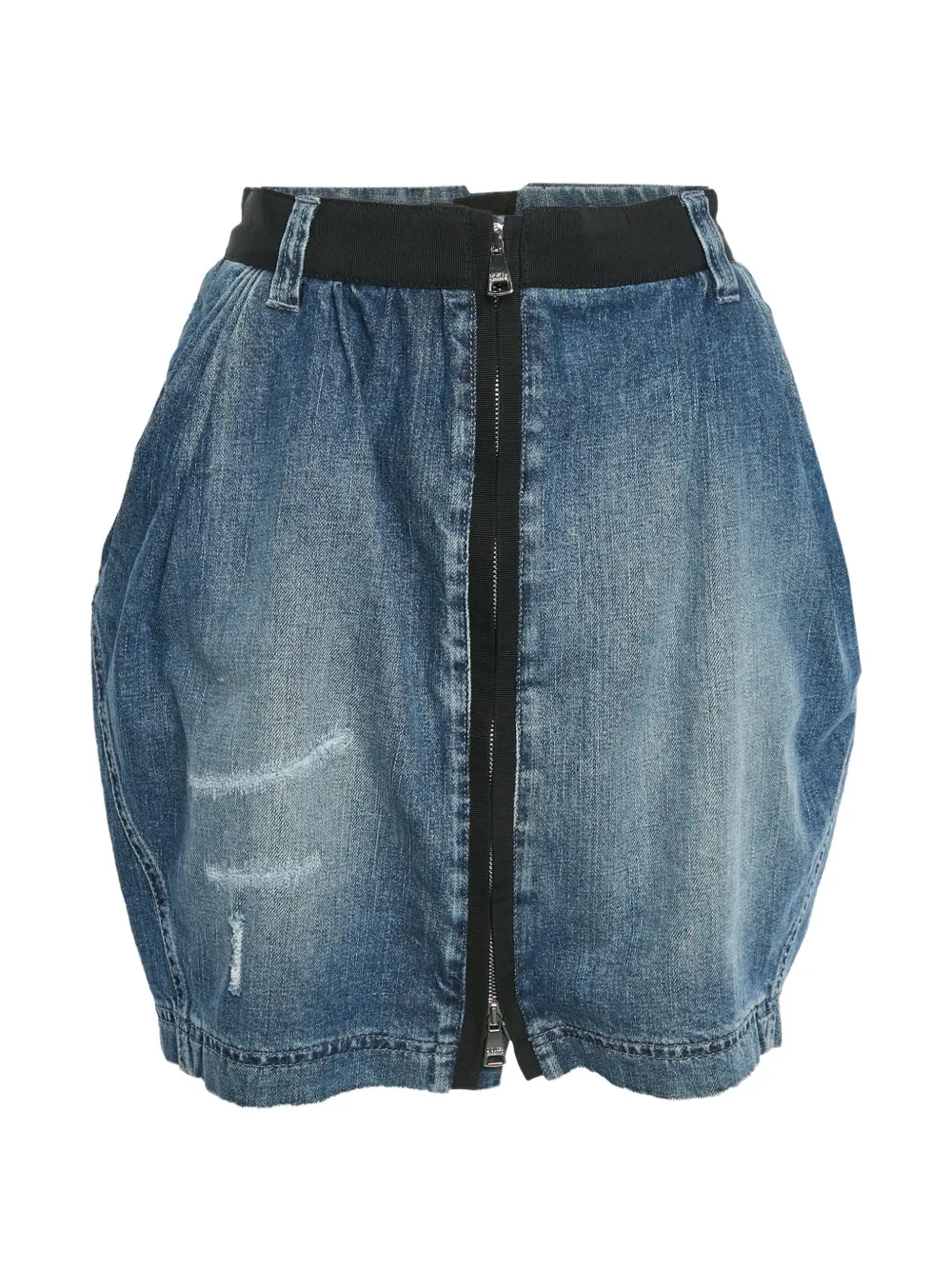 Dolce & Gabbana Pre-Owned distressed-finish mini skirt - Blu
