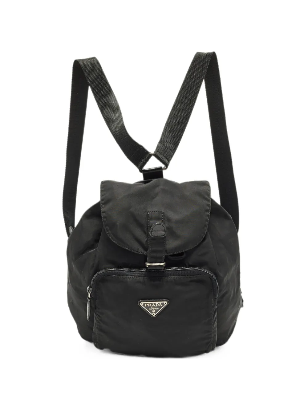 Prada Pre-Owned drawstring triangle logo backpack - Nero