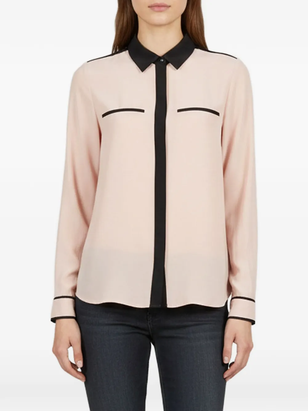 DVF Diane von Furstenberg Hemd mit Kontrastdetails - Rosa
