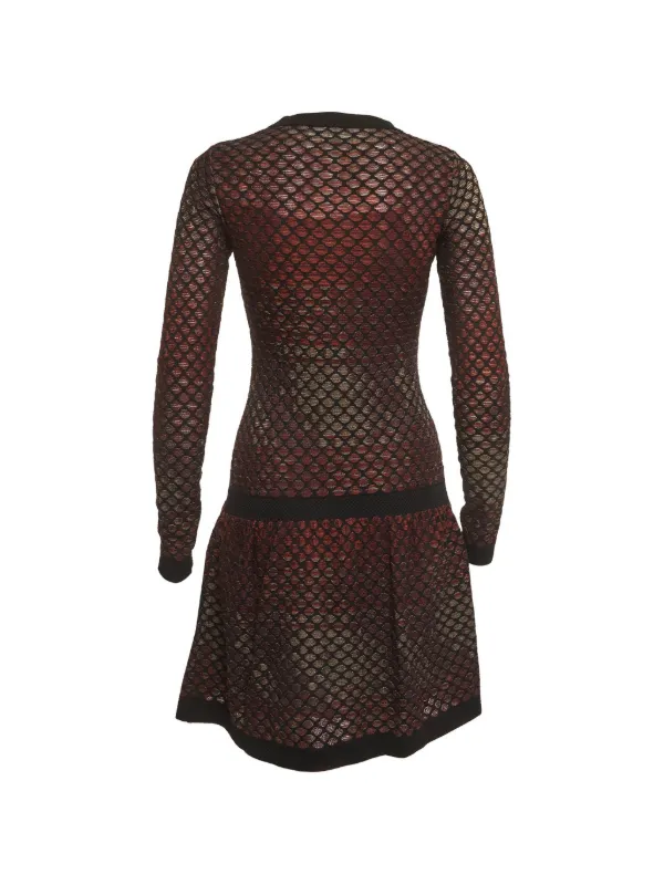 missoni knitted mini dress Pre-Owned patterned-knit | Black plp-51499