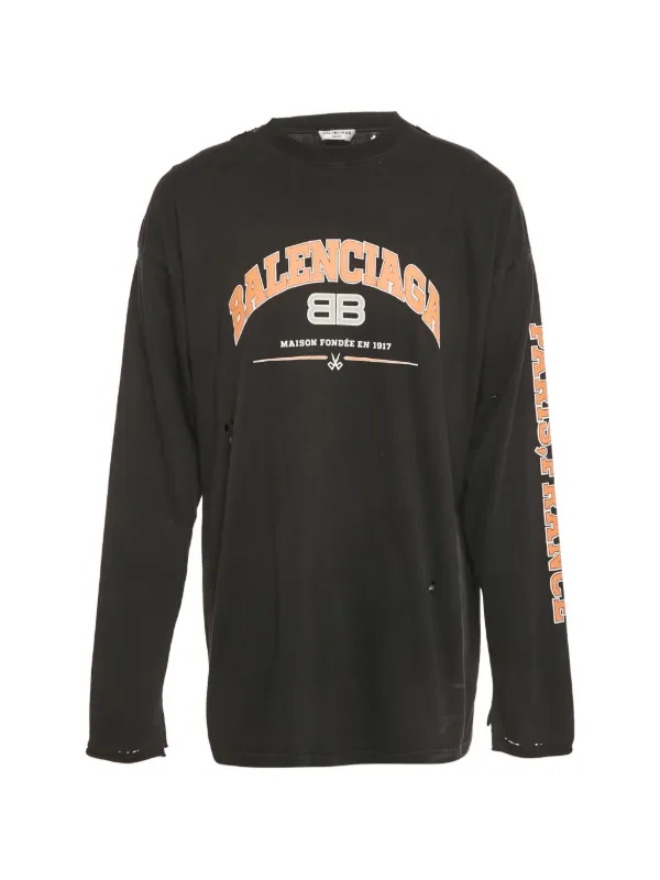 BALENCIAGA UNIFIT Tシャツ ブラック XS Balenciaga Pre-Owned Unifit logo-print T-shirt | Black | FARFETCH