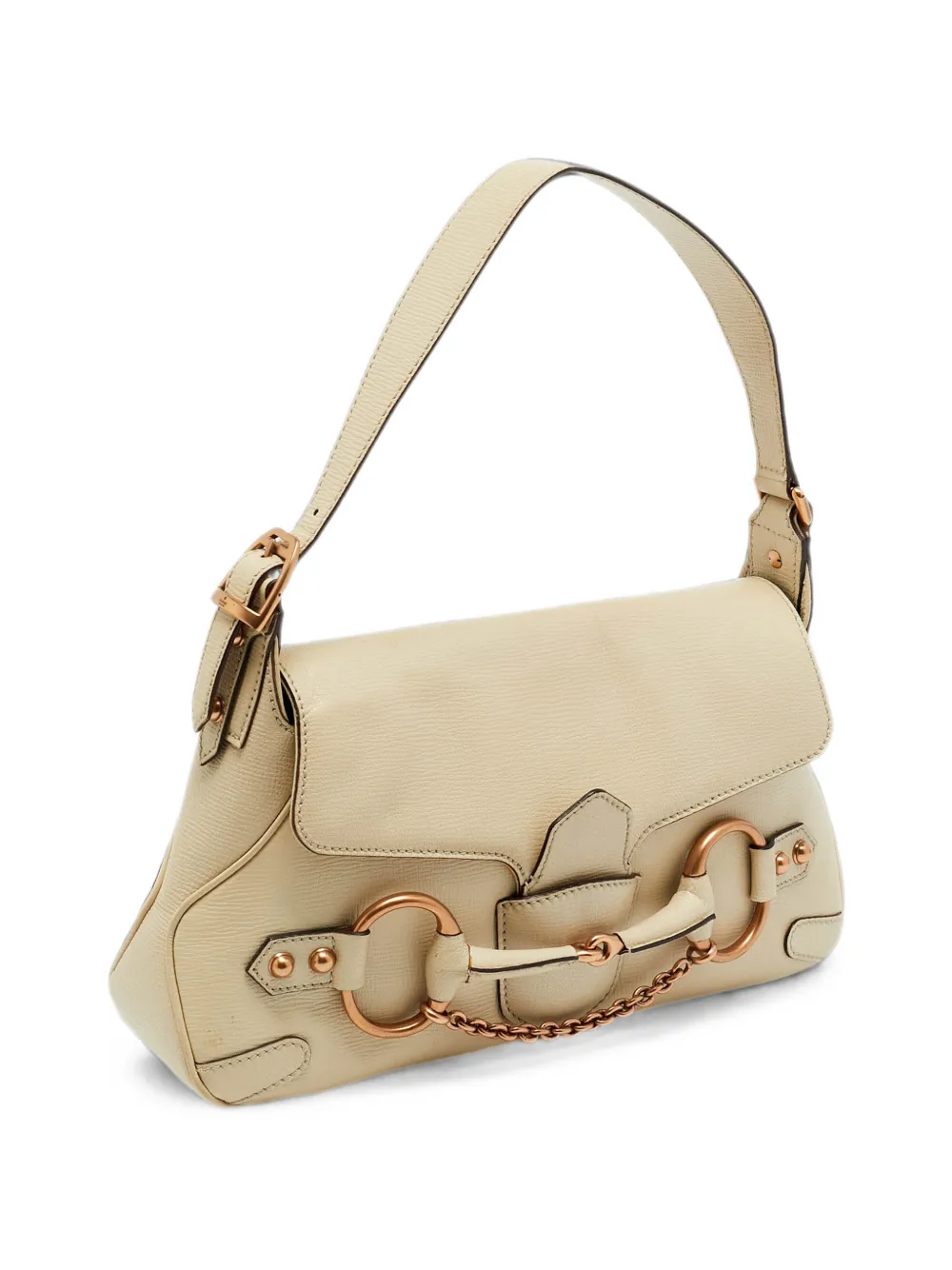 Gucci Pre-Owned Horsebit-detail leather shoulder bag - Bianco