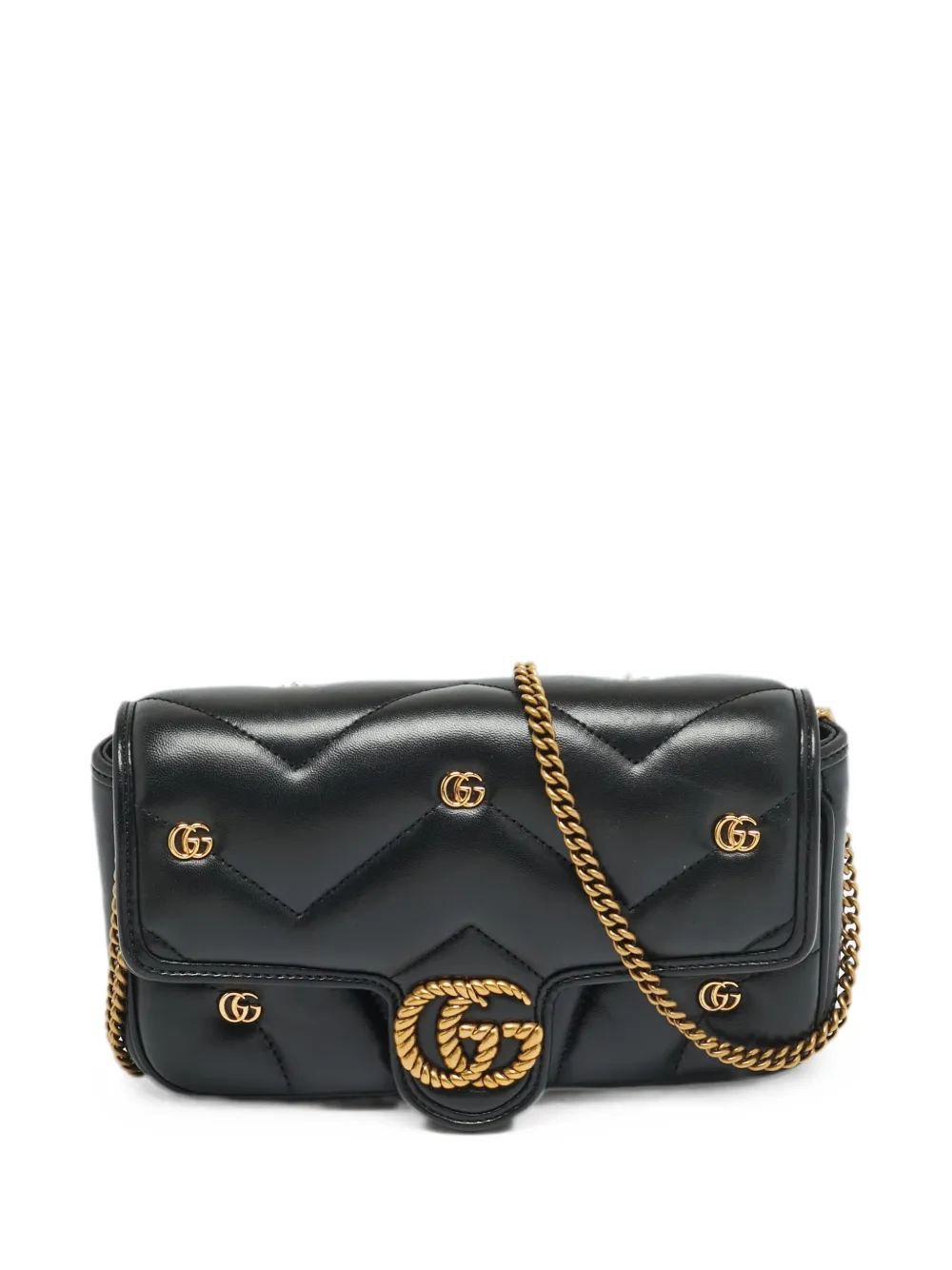 Gucci Pre-Owned mini GG Marmont quilted crossobdy bag - Nero