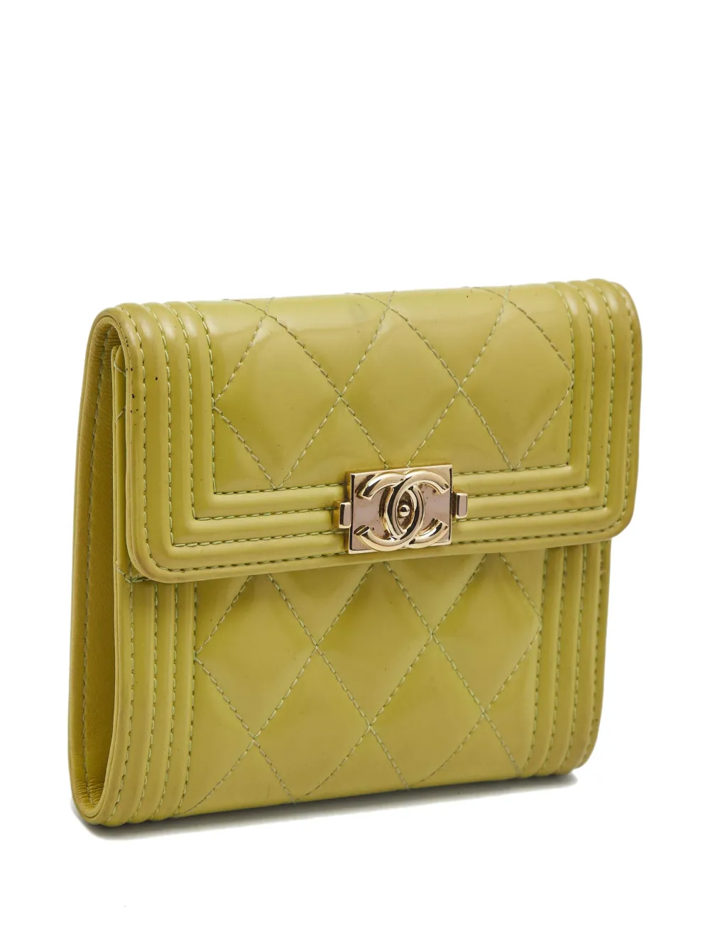 CHANEL Pre-Owned Portafoglio trapuntato Boy - Verde