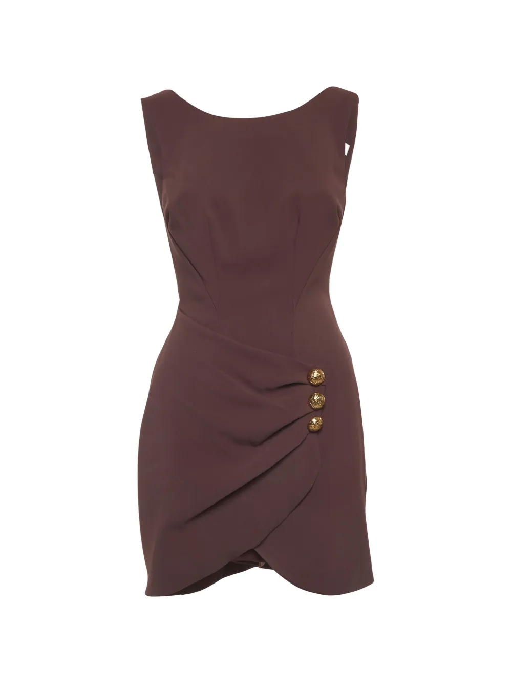 Elisabetta Franchi draped mini dress - Marrone