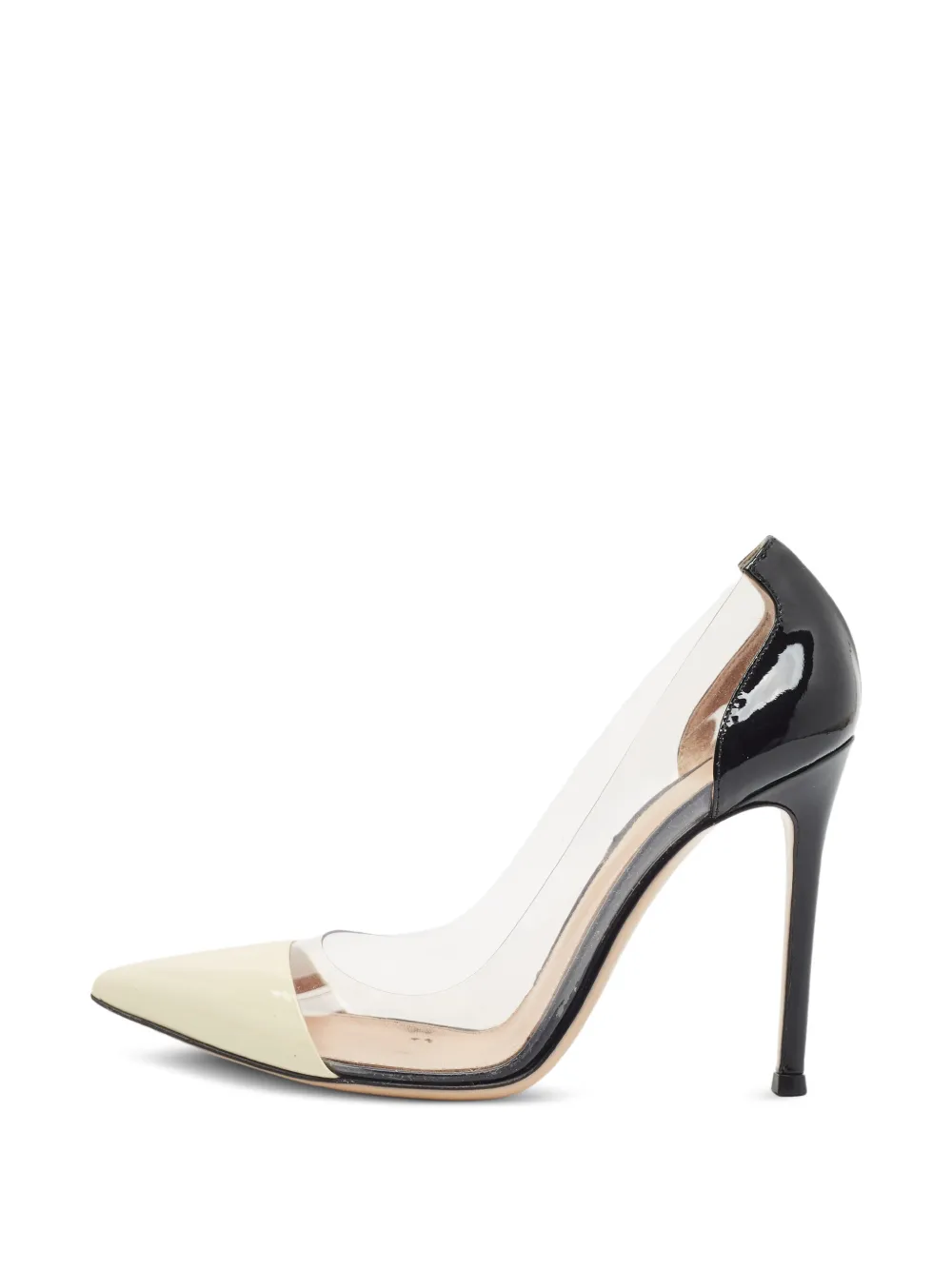 Gianvito Rossi Plexi patent leather pumps - Weiß