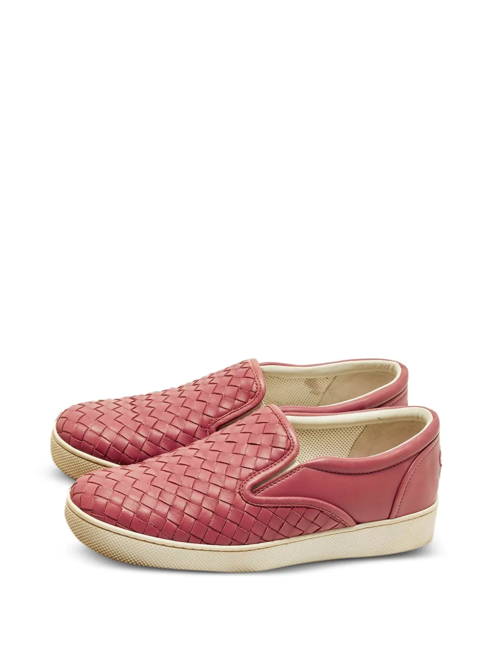 Bottega Veneta Pre-Owned Intrecciato slip-on sneakers - Rosa
