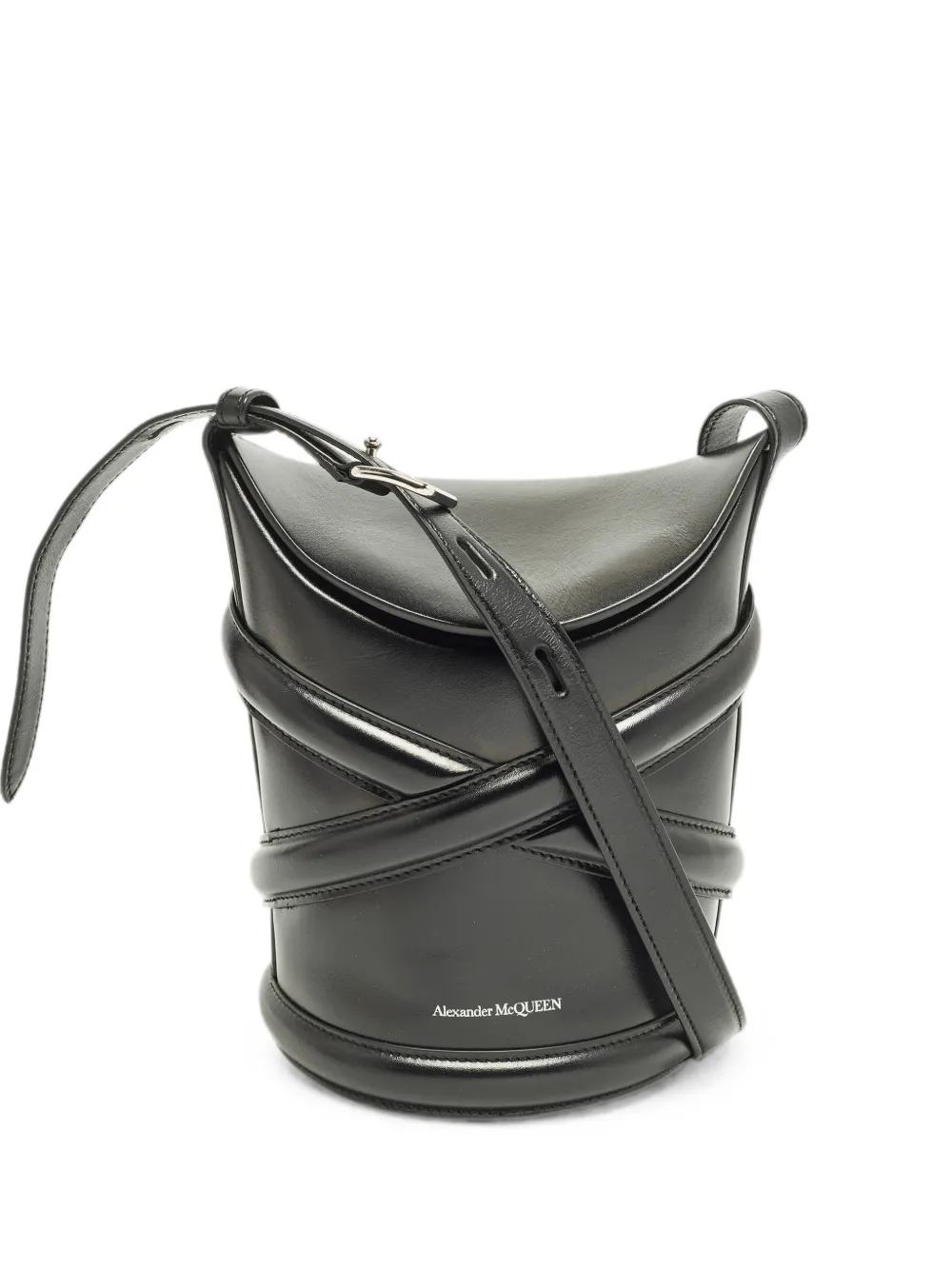 Alexander McQueen Pre-Owned The Curve harness bucket bag - Black