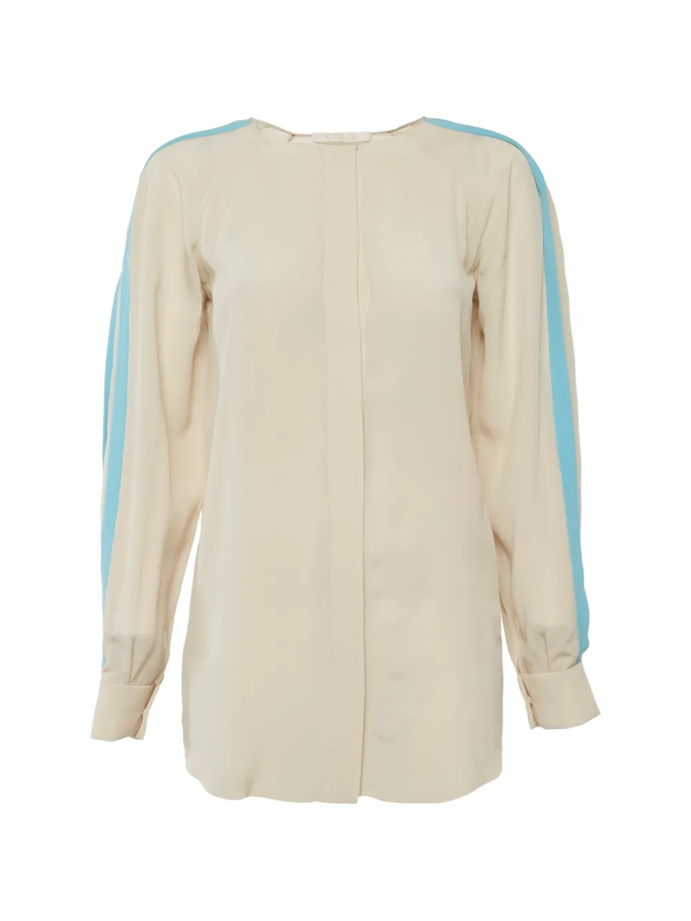 Chloé Pre-Owned tie-detail silk blouse - Toni neutri
