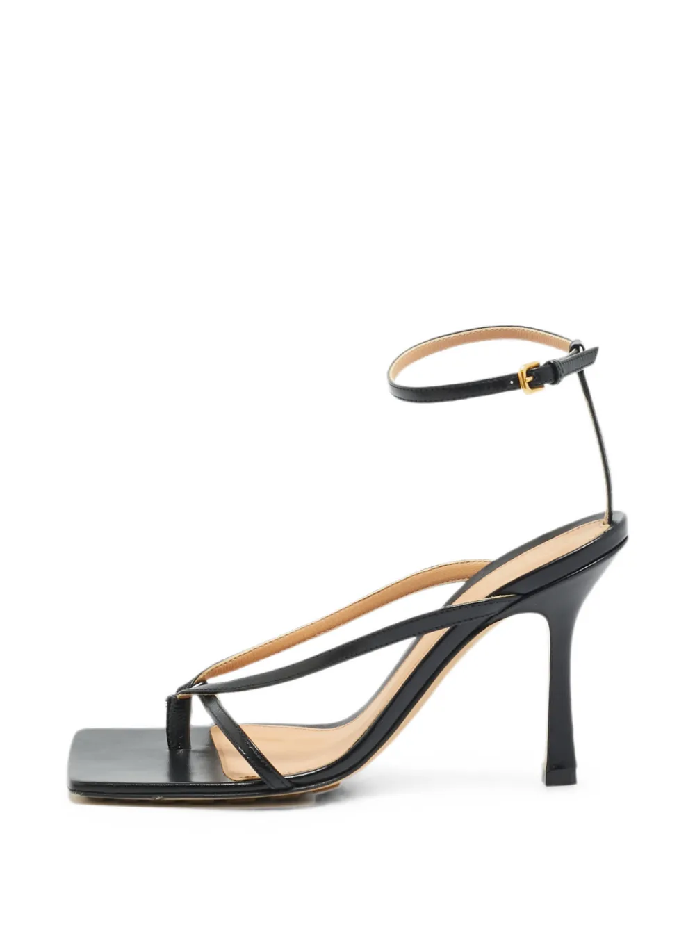 Bottega Veneta Pre-Owned Stretch ankle-strap heeled sandals - Nero