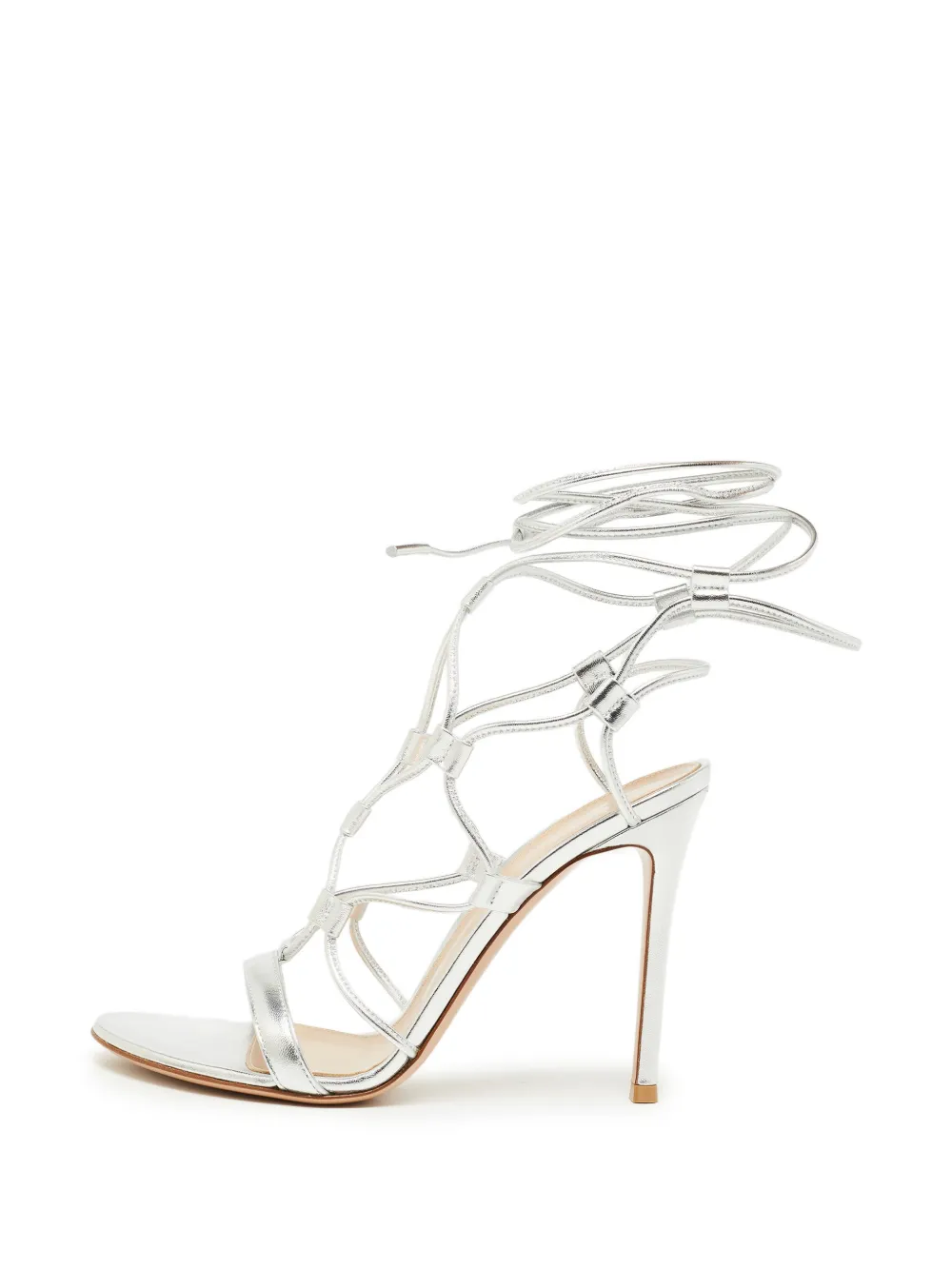 Gianvito Rossi Giza ankle-tie sandals - Silber