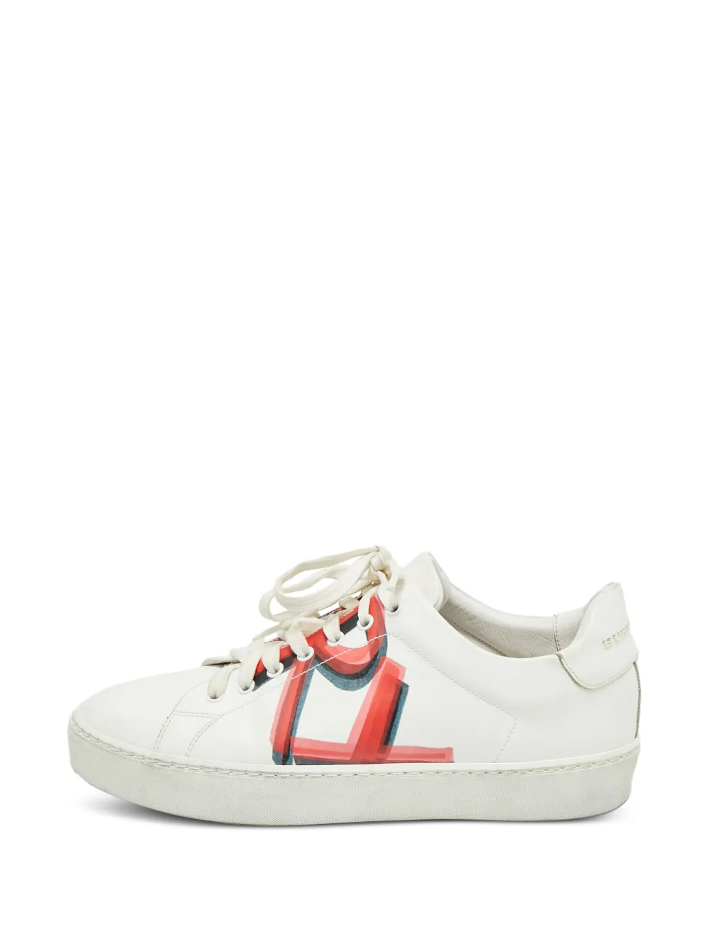 Burberry Pre-Owned Graffiti lace-up sneakers - Bianco