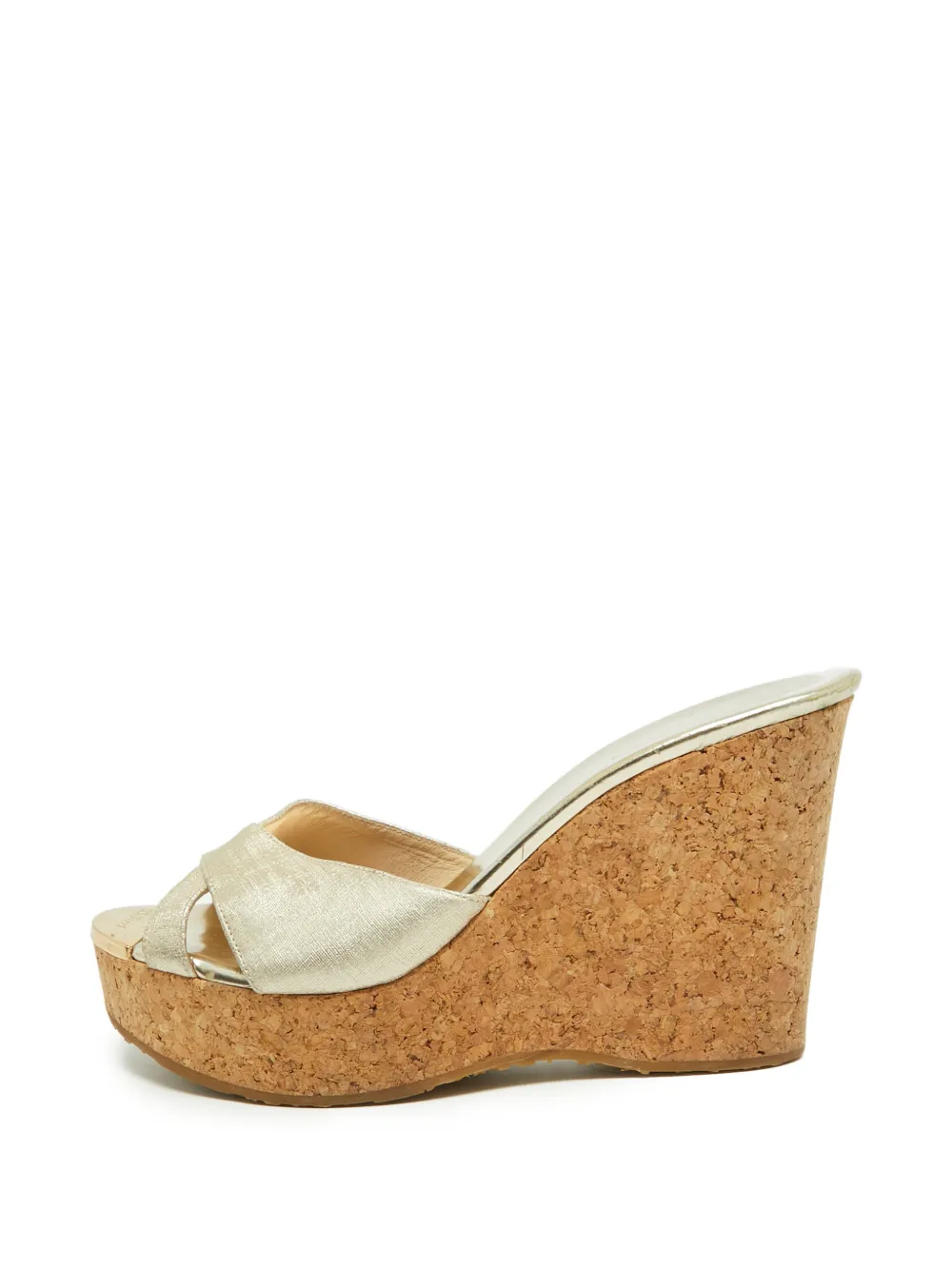 Jimmy Choo Pre-Owned Prima wedge sandals - Gold