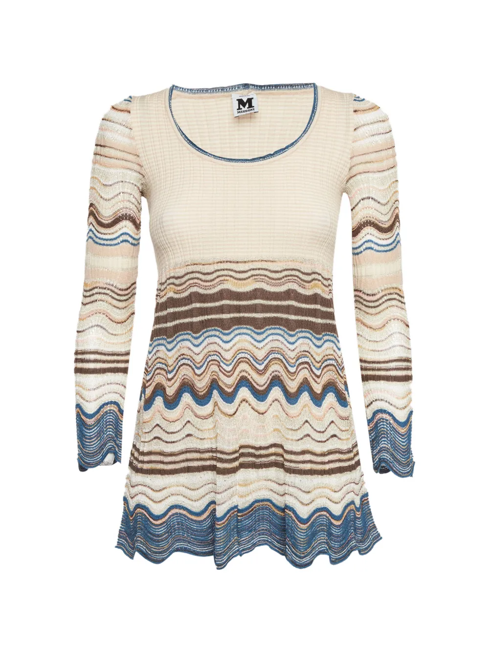 Missoni Pre-Owned rib-knit flared top - Toni neutri