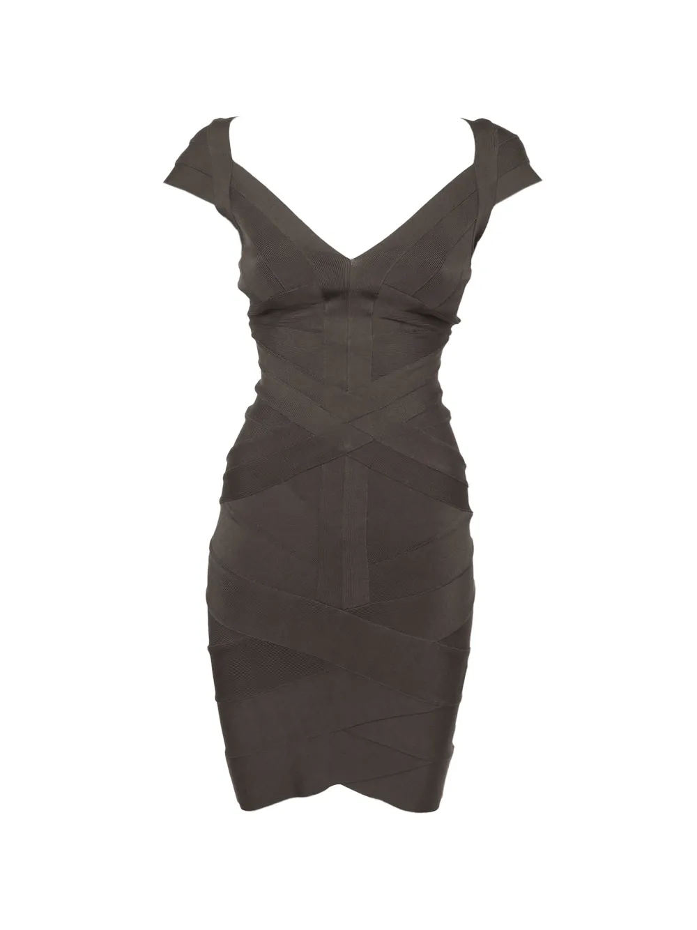 Hervé Léger Pre-Owned Bandage knit mini dress - Grigio
