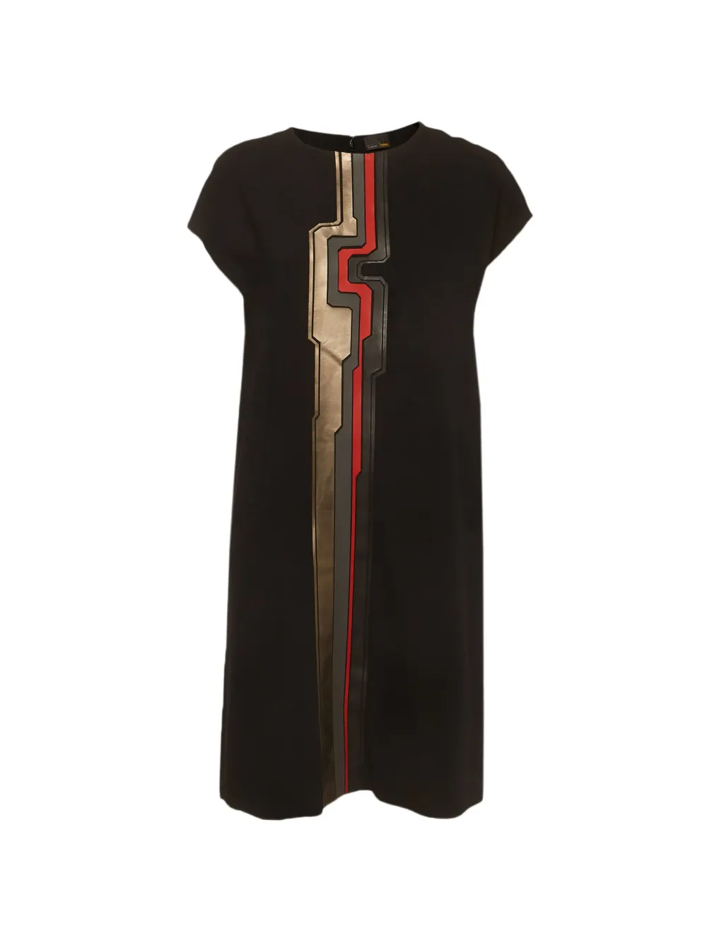 Fendi Pre-Owned cap-sleeves midi dress - Nero