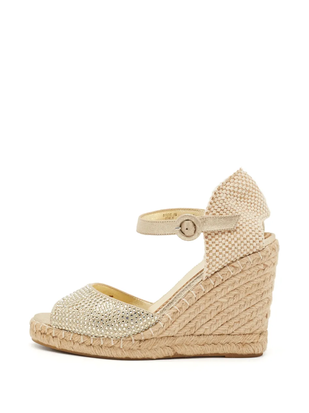 Le Silla crystal-embellished espadrille sandals - Nude