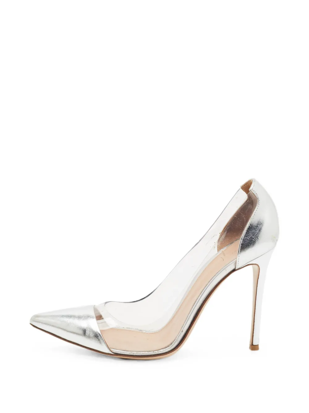 Gianvito Rossi Plexi pointed-toe pumps - Silver