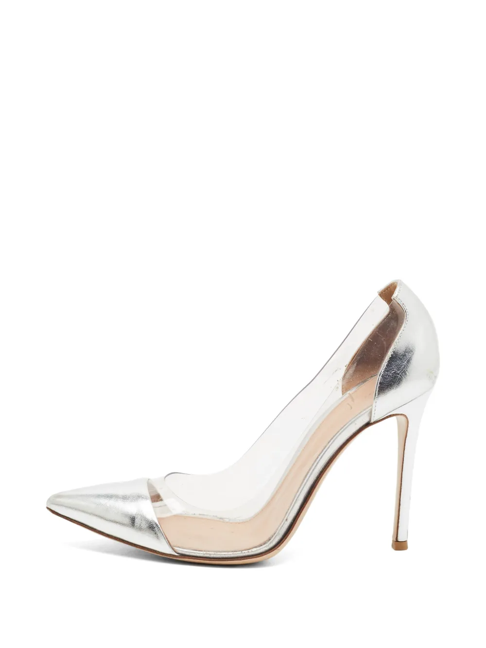 Gianvito Rossi Plexi pointed-toe pumps - Silber