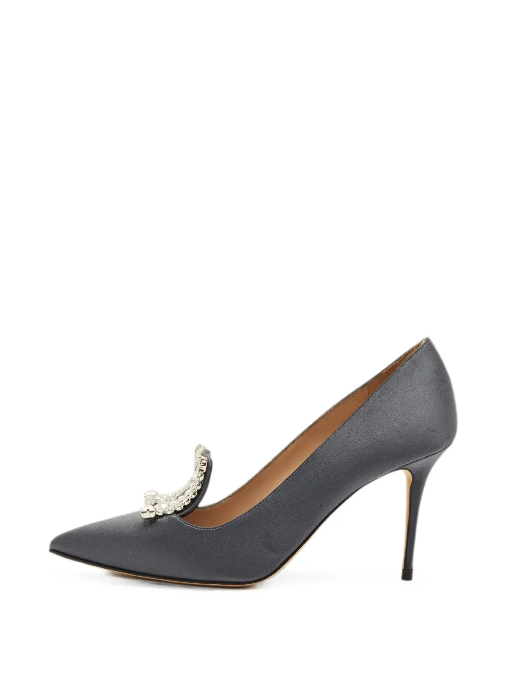 Manolo Blahnik Borlak Pumps mit Kristallen - Grau
