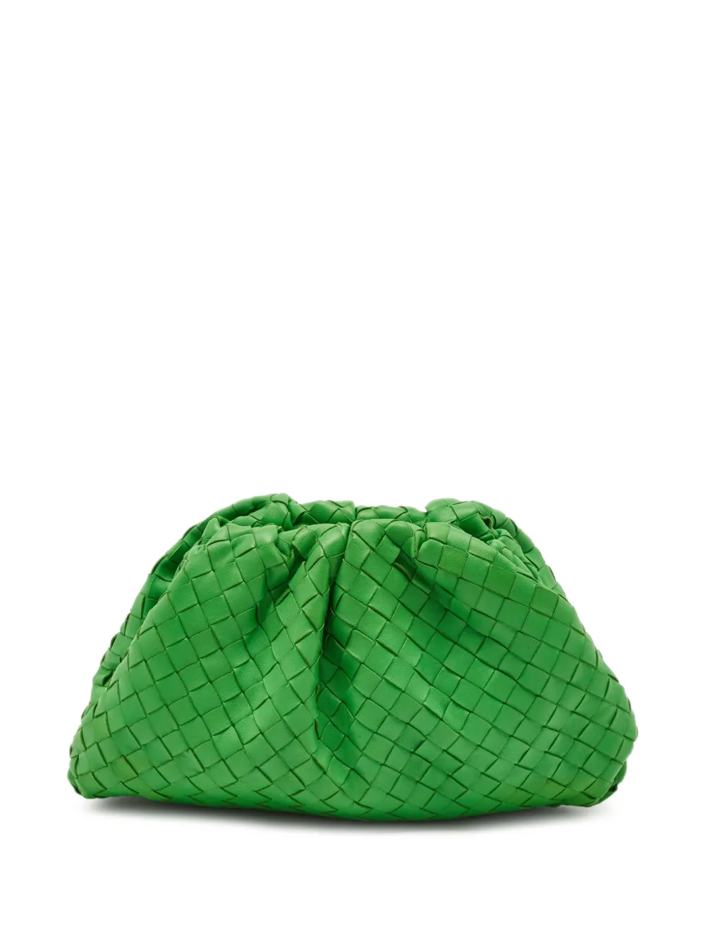 Bottega Veneta Pre-Owned The Pouch Intrecciato leather clutch bag - Verde