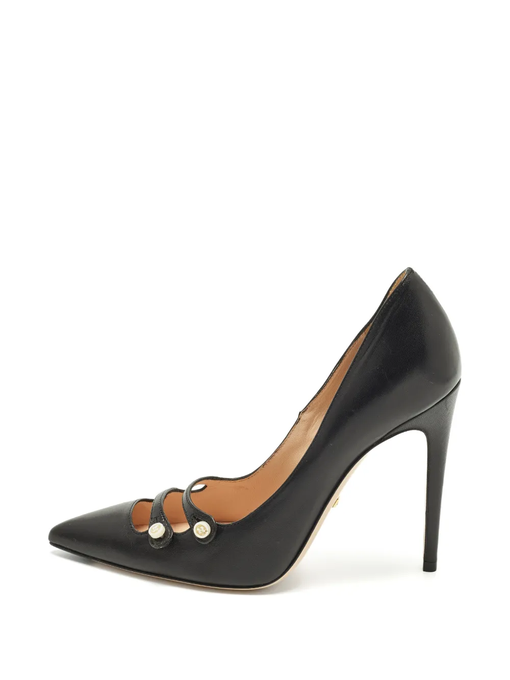 Gucci Pre-Owned Aneta button-detail pumps - Schwarz