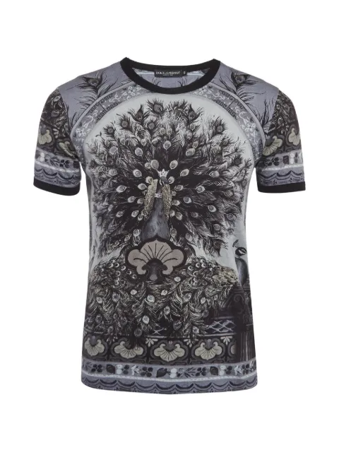Dolce & Gabbana Pre-Owned peacock-print T-shirt