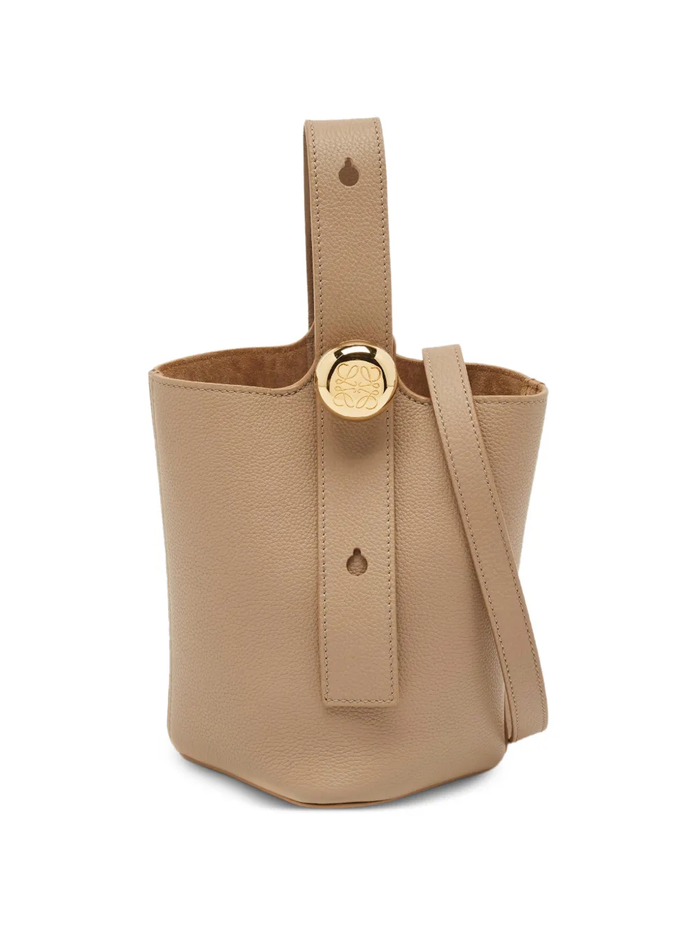 Loewe Pre-Owned 2024 mini Pebble two-way handbag - Neutrals